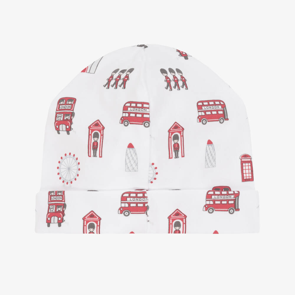 Kissy Kissy-Детская белая красная шляпа Лондон | Childrensalon Outlet