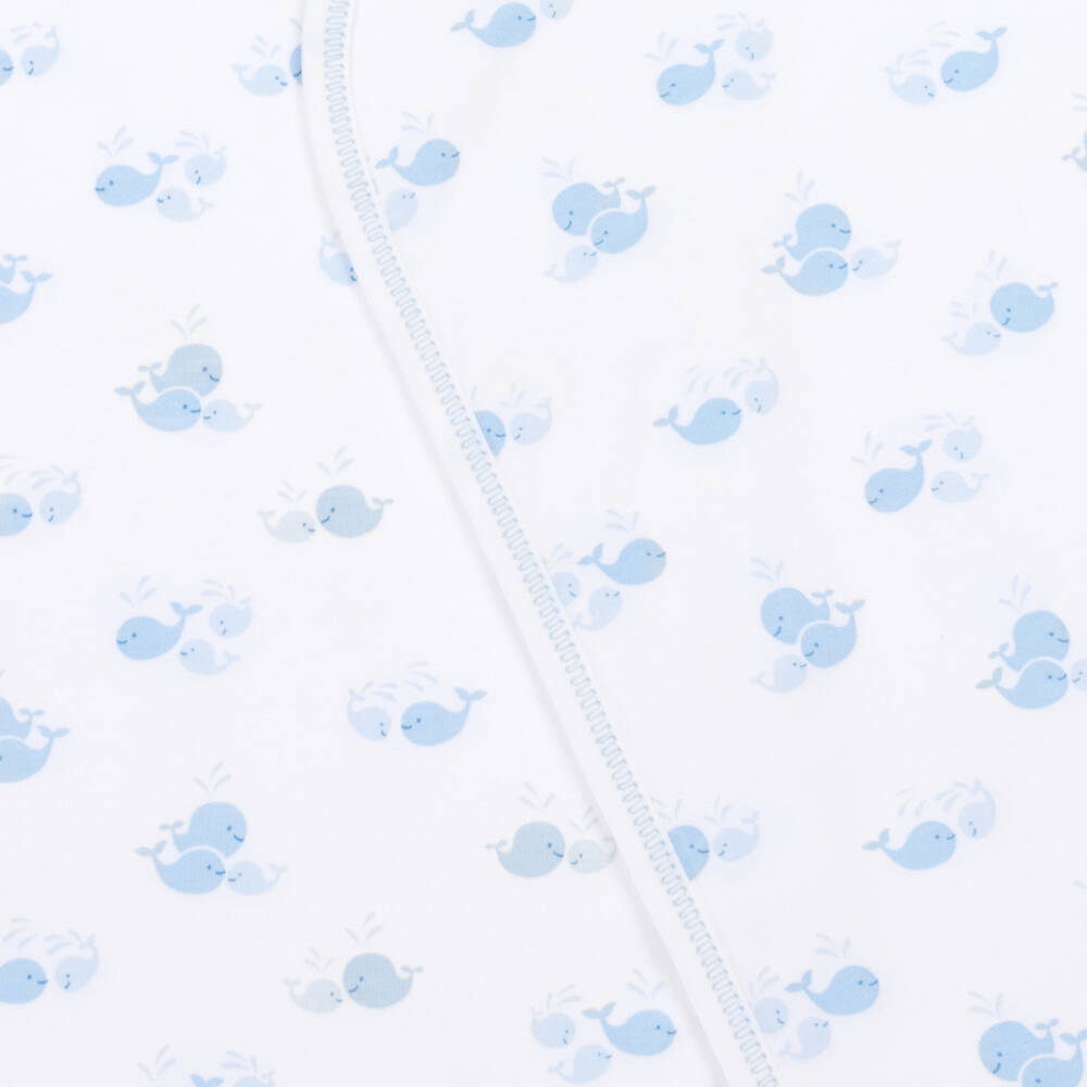 Kissy Kissy-Little Boys Oceanic White Whale Blanket | Childrensalon Outlet