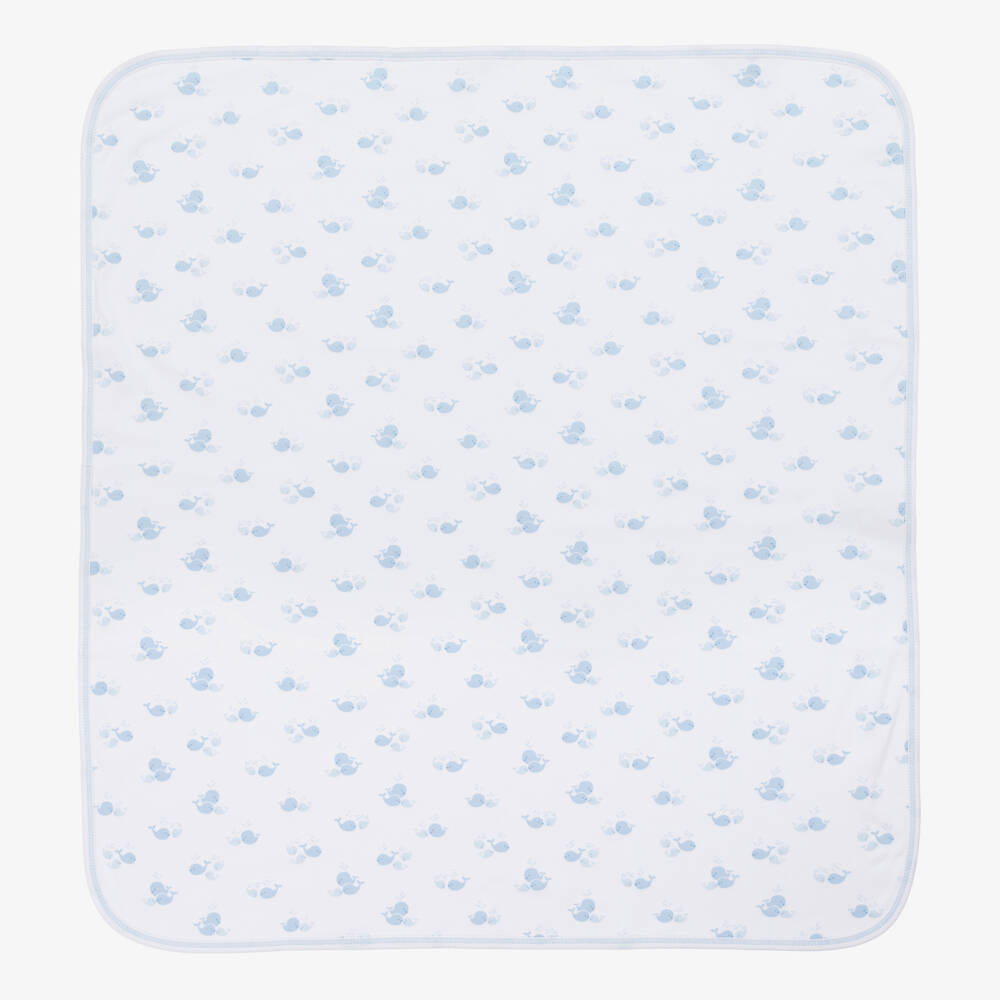 Kissy Kissy-Little Boys Oceanic White Whale Blanket | Childrensalon Outlet