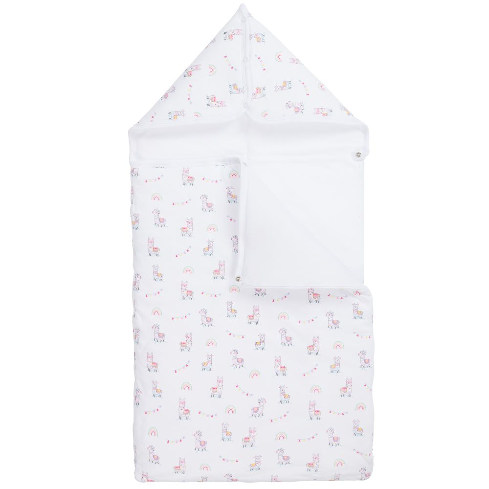 Kissy Kissy-Конверт для новорожденного из хлопка пима с ламами (77 см) | Childrensalon Outlet