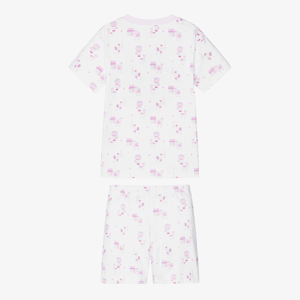 Kissy Kissy-بيجاما قطن بيما لون أبيض للبنات | Childrensalon Outlet