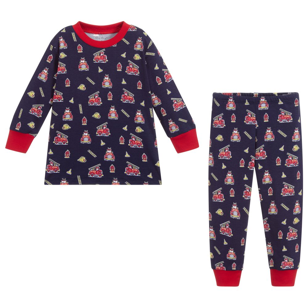Kissy Kissy-Navy Blue Pima Cotton Pyjamas | Childrensalon Outlet