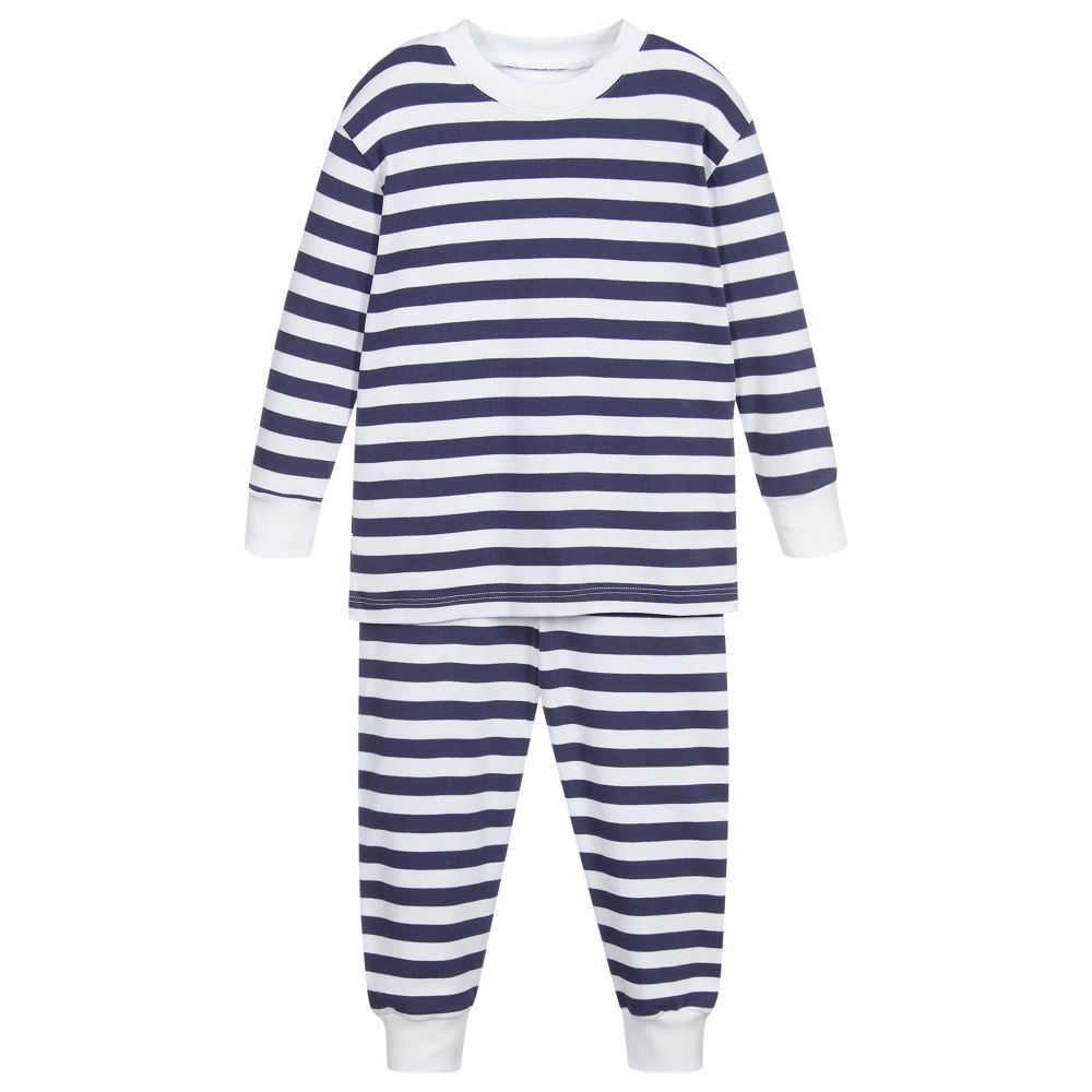 Kissy Kissy - Navyblauer Pyjama aus Pima-Baumwolle | Childrensalon