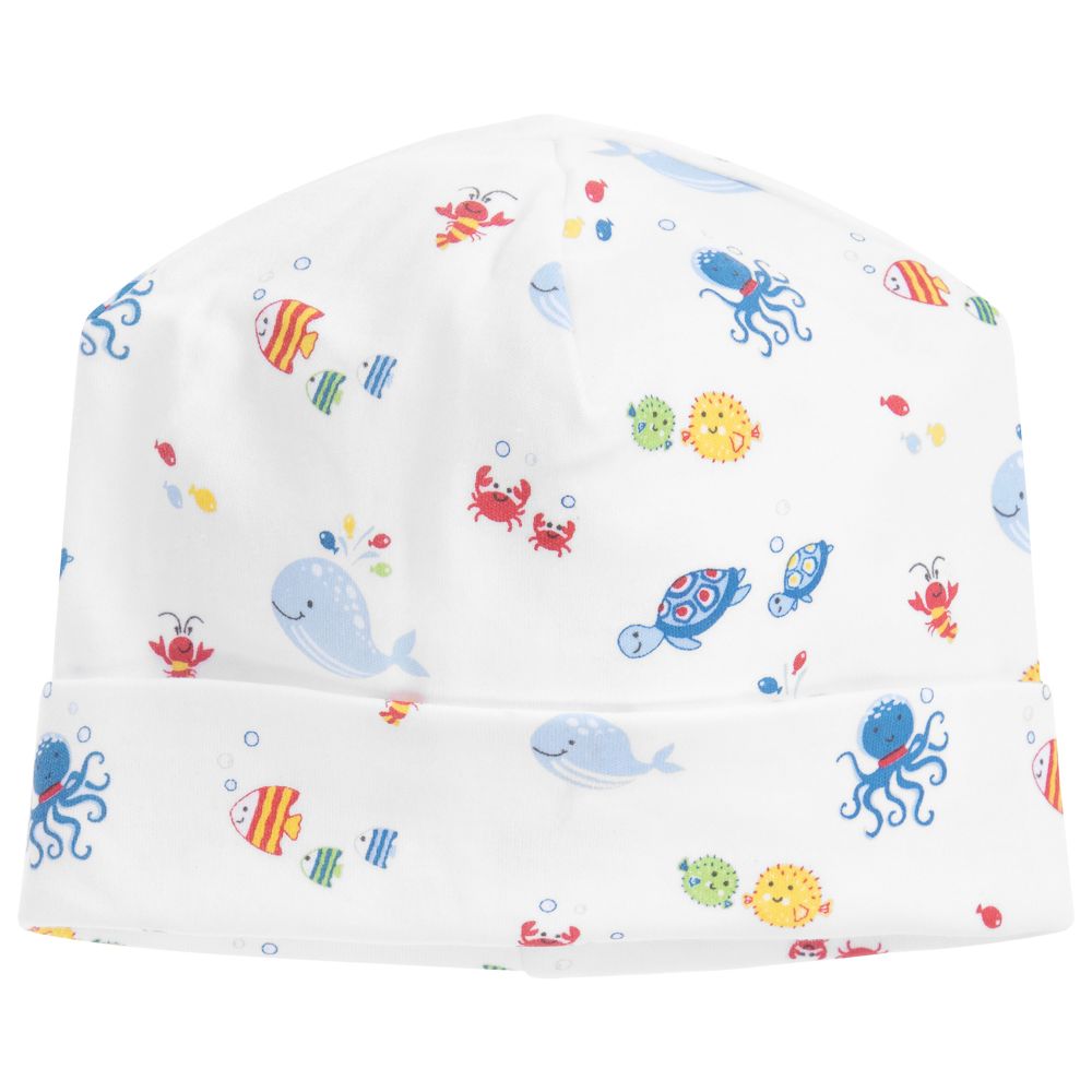 Kissy Kissy-Ocean Pima Cotton Baby Hat | Childrensalon Outlet