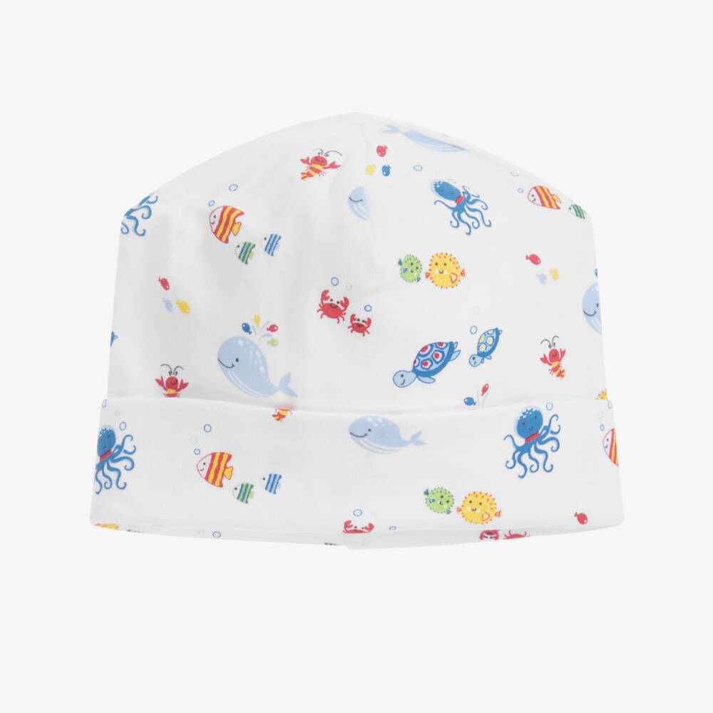 Kissy Kissy-Ocean Pima Cotton Baby Hat | Childrensalon Outlet