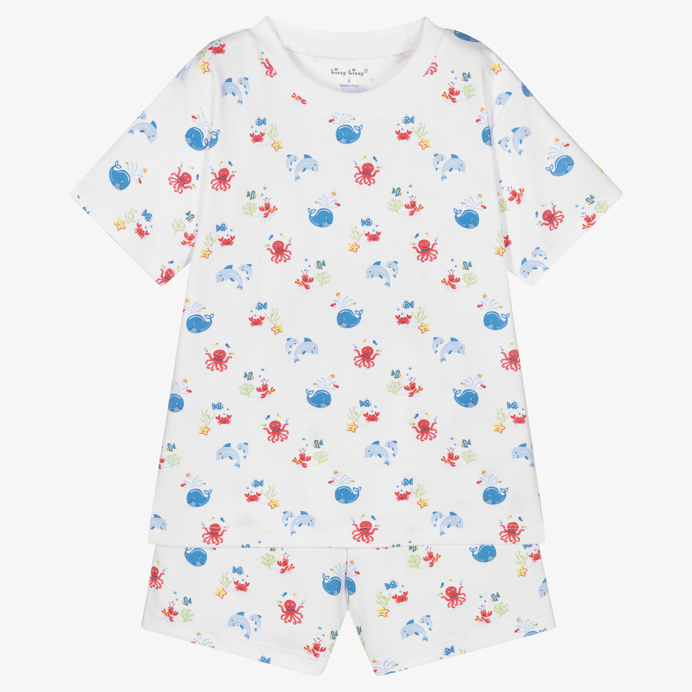 Kissy Kissy-Ocean Pima Cotton Pyjamas | Childrensalon Outlet