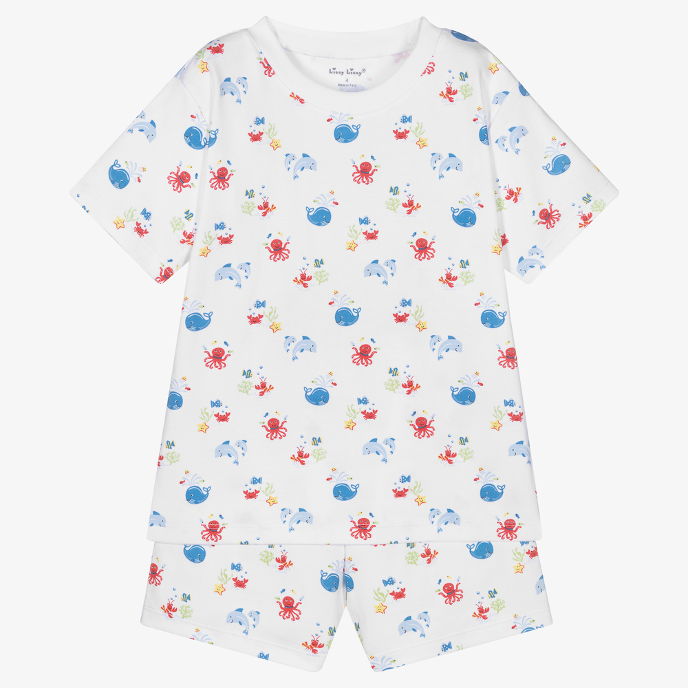 Kissy Kissy - Ocean Pima Cotton Pyjamas | Childrensalon