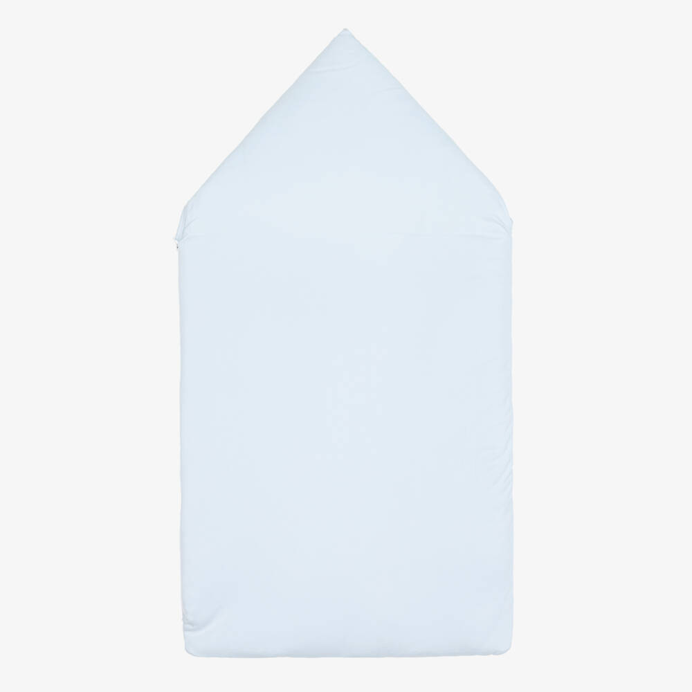 Kissy Kissy-Pale Blue Pima Cotton Pique Twin Bunnies Nest (78cm) | Childrensalon Outlet