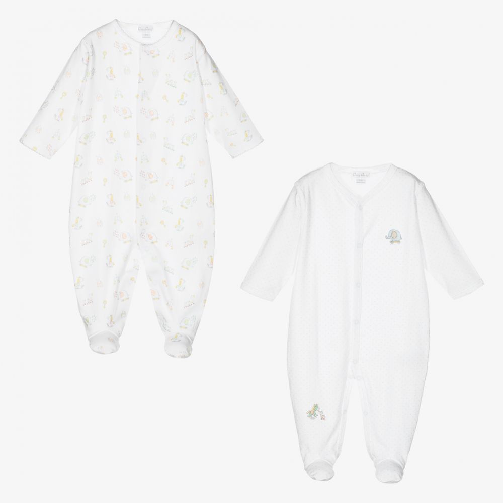 Kissy Kissy Pima ABC Babygrows (2 Pack) Childrensalon Outlet