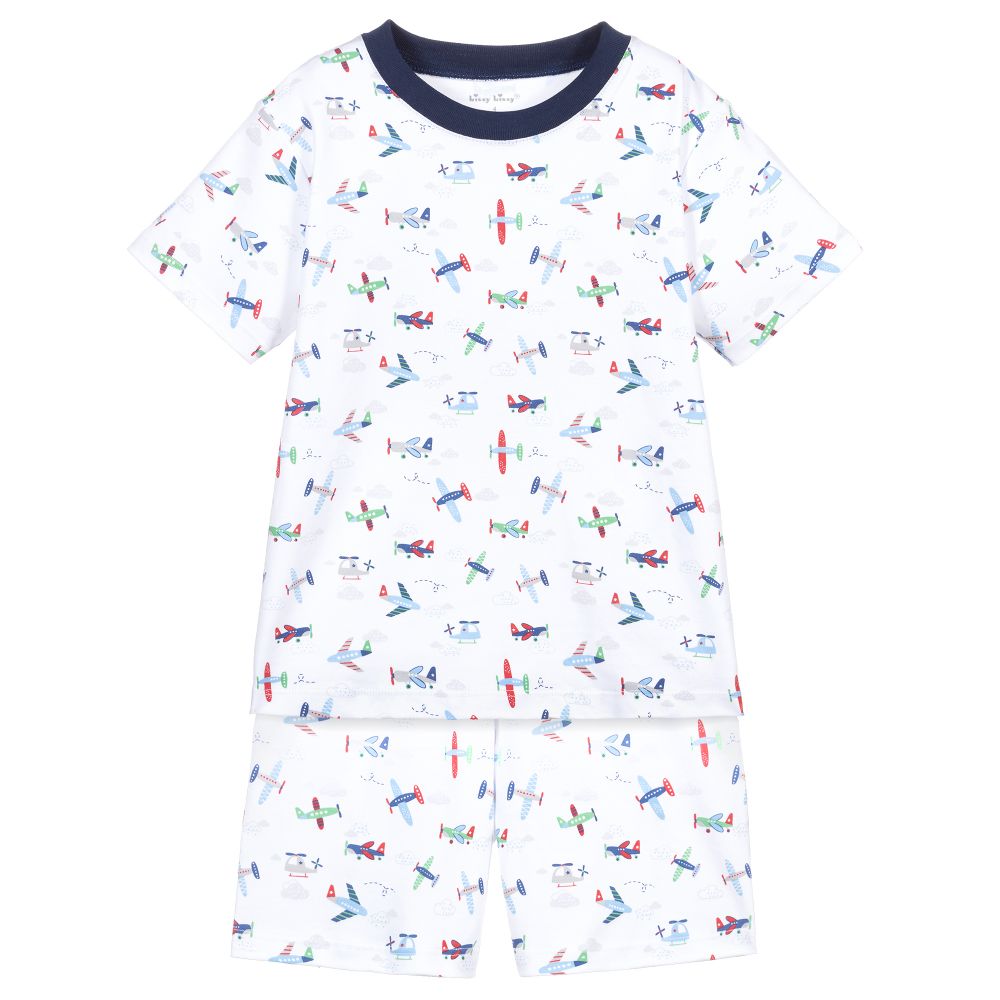 Kissy Kissy - Flugzeuge-Schlafanzug aus Pima-Baumwolle | Childrensalon