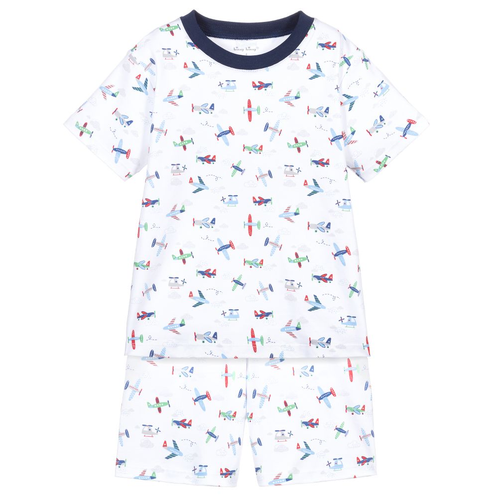 Kissy Kissy - Pima Cotton Aeroplane Pyjamas | Childrensalon