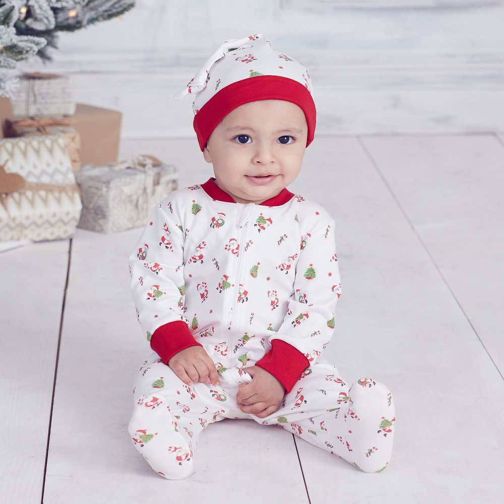 Kissy Kissy Pima Cotton Babygrow Hat Set Childrensalon Outlet