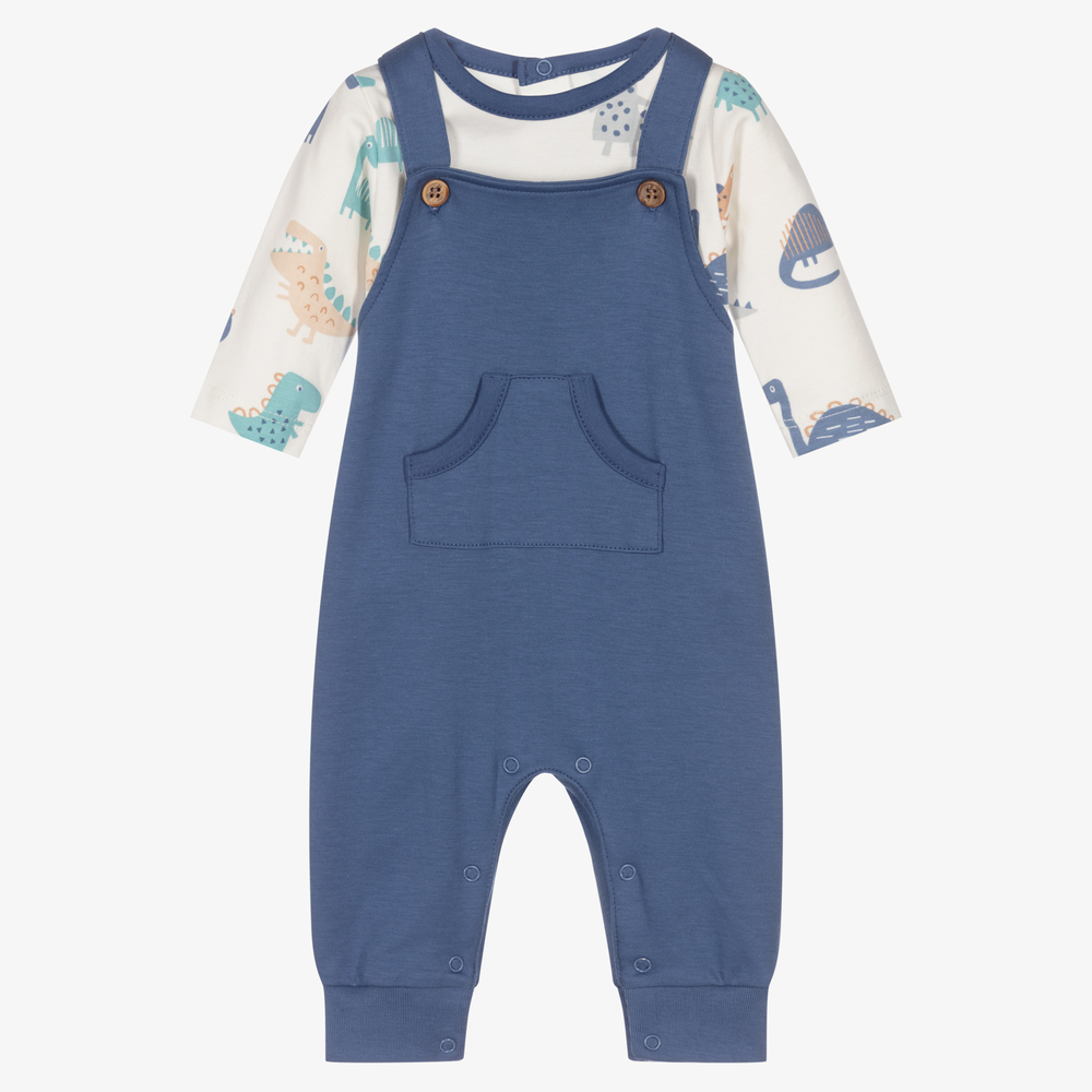 Kissy Kissy-Pima Cotton Den Dungaree Set | Childrensalon Outlet