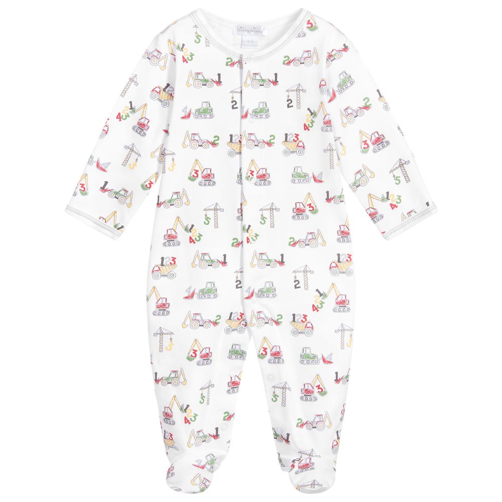 Kissy Kissy - Pima Cotton Digger Babygrow | Childrensalon