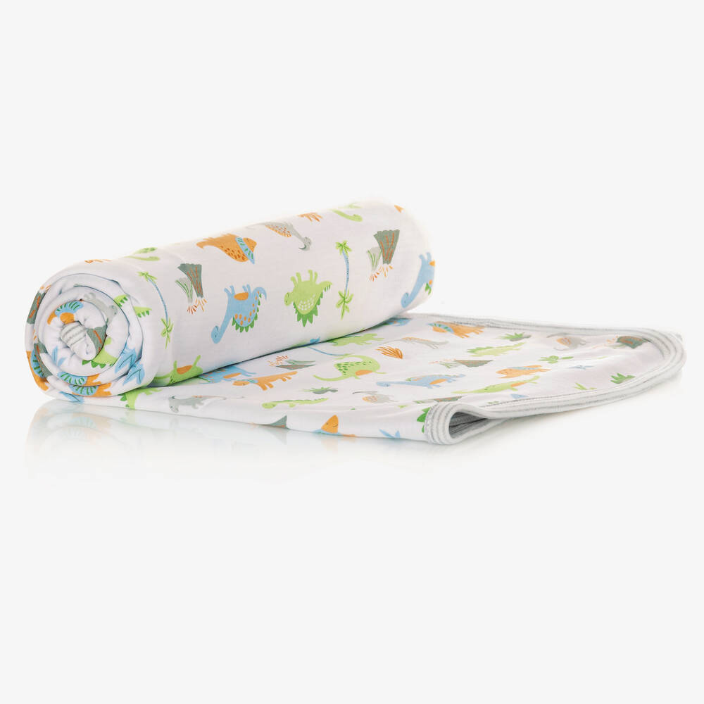 Kissy Kissy-Pima Cotton Dino Frontier Blanket (71cm) | Childrensalon Outlet