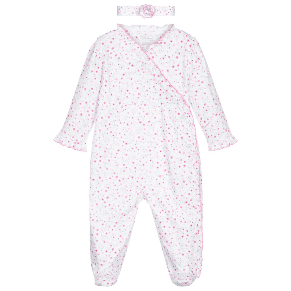 Kissy Kissy - Pima Cotton Ditsy Babygrow Set | Childrensalon