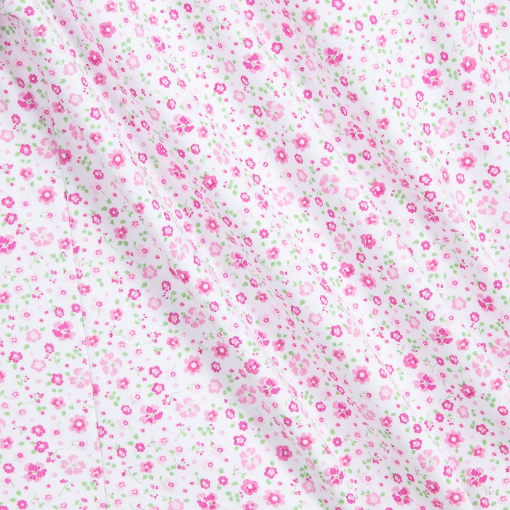 كيسي كيسي-بيجاما قطن لون أبيض وزهري للبنات | Childrensalon Outlet