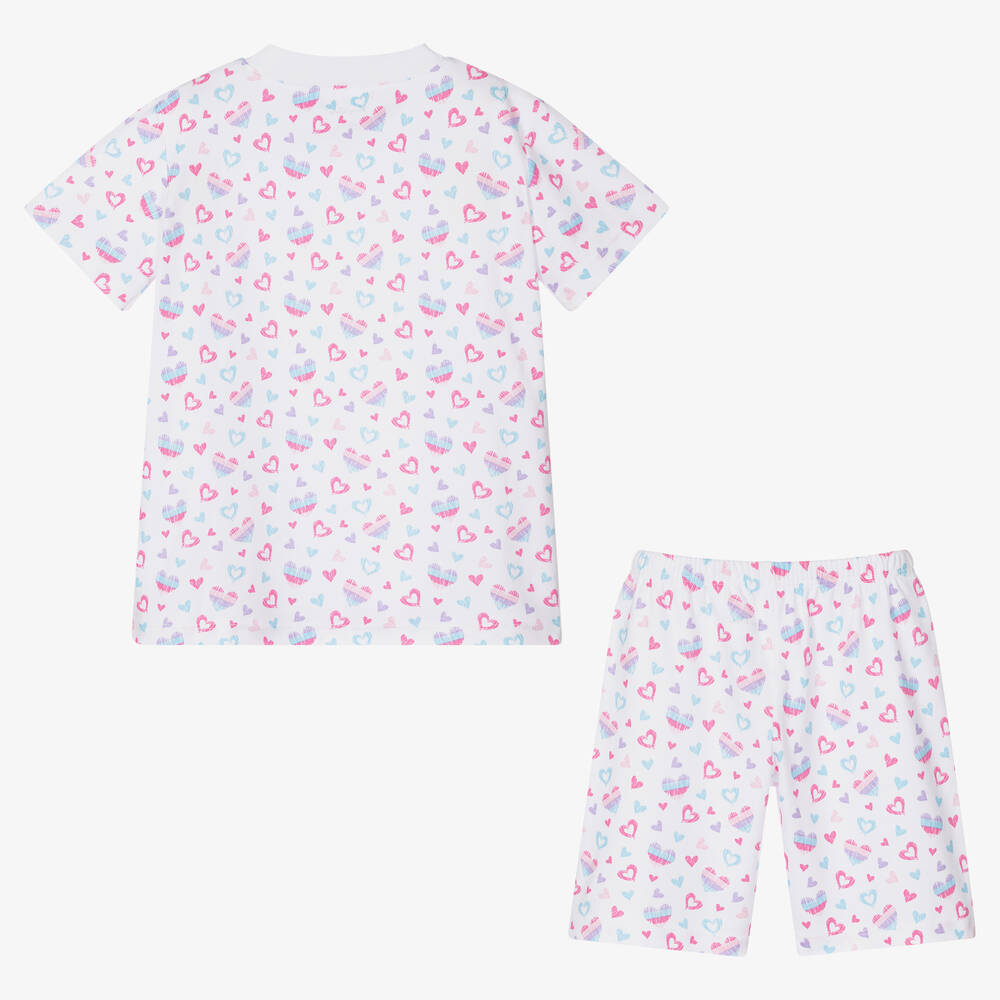 كيسي كيسي-بيجاما قطن بيما جيرسي لون أبيض للبنات | Childrensalon Outlet