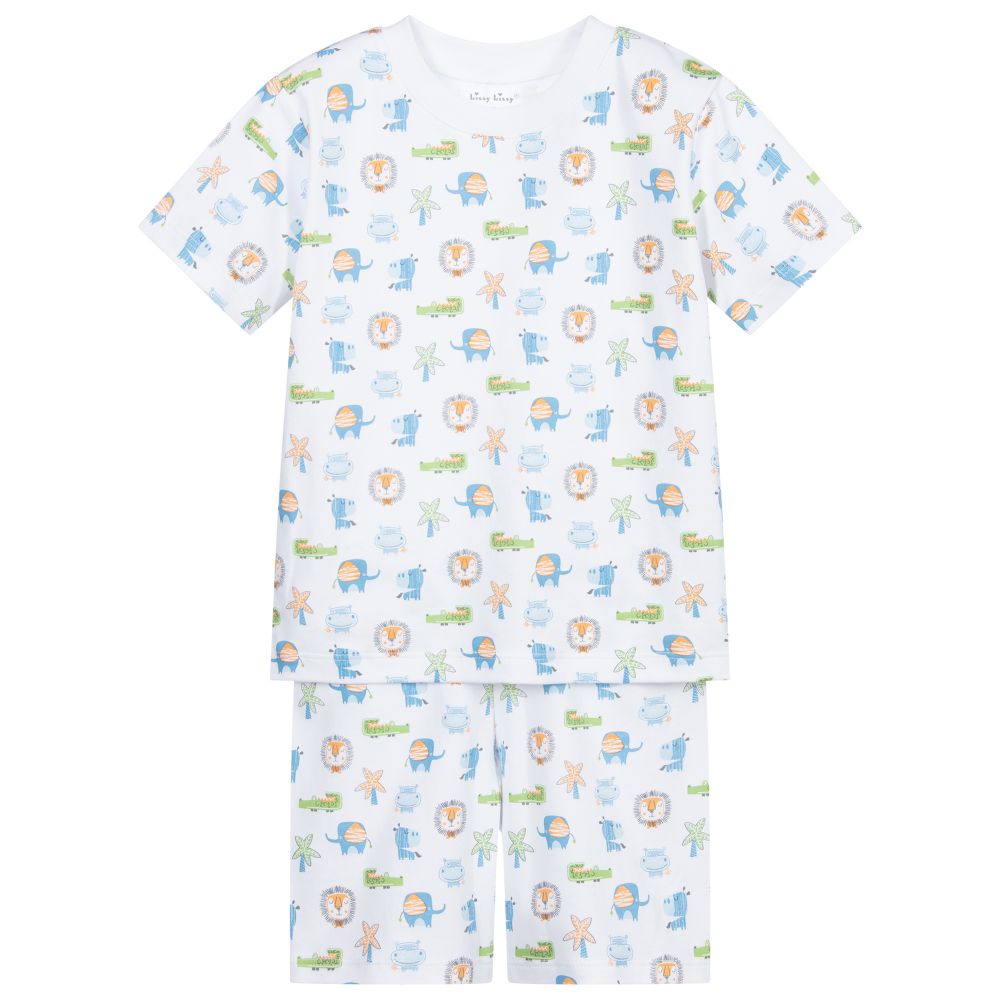 Kissy Kissy - Pima-Baumwoll-Pyjama mit Nilpferden  | Childrensalon