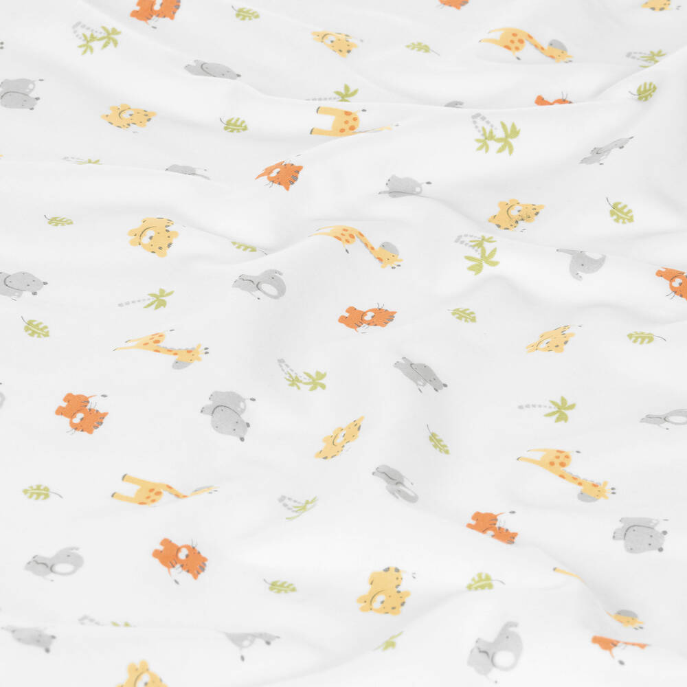 Kissy Kissy-Pima Cotton Jungle Tumble Blanket (73cm) | Childrensalon Outlet