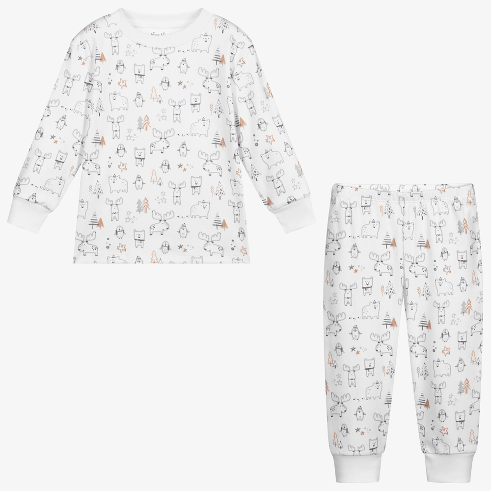 Kissy Kissy-بيجاما قطن بيما لون أبيض | Childrensalon Outlet