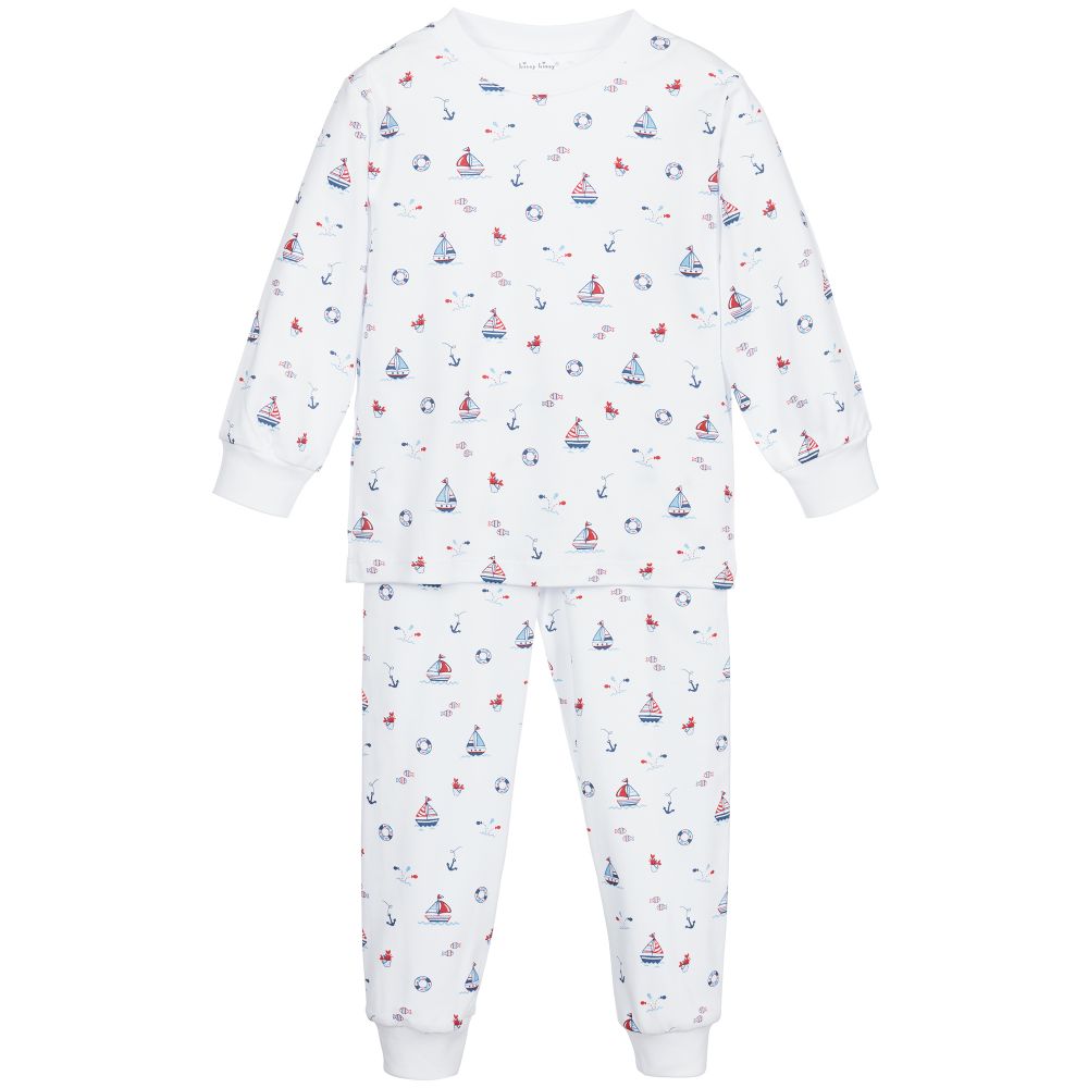 Kissy Kissy - Navyblauer Pyjama aus Pima-Baumwolle | Childrensalon