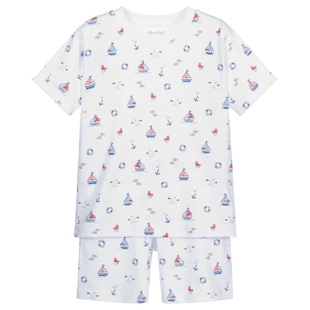 Kissy Kissy - Navyblauer Pyjama aus Pima-Baumwolle | Childrensalon