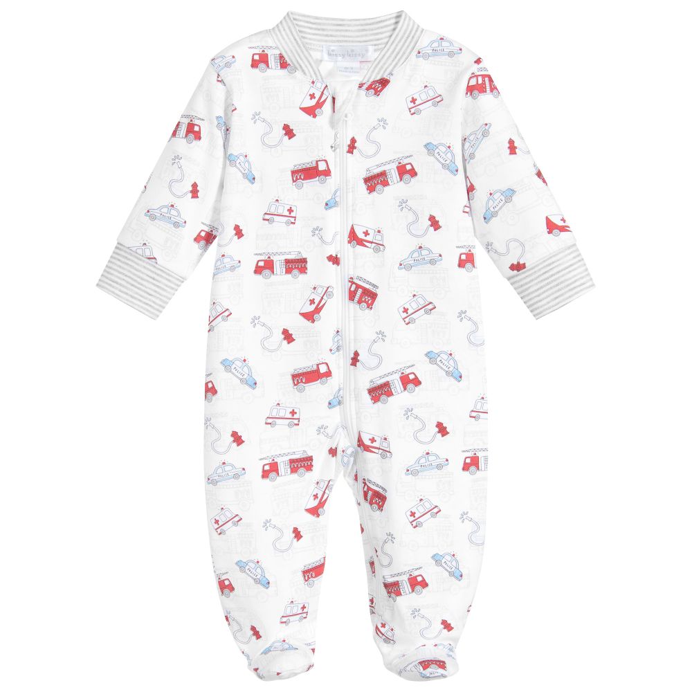 Kissy Kissy - Pima Cotton Police Babygrow | Childrensalon