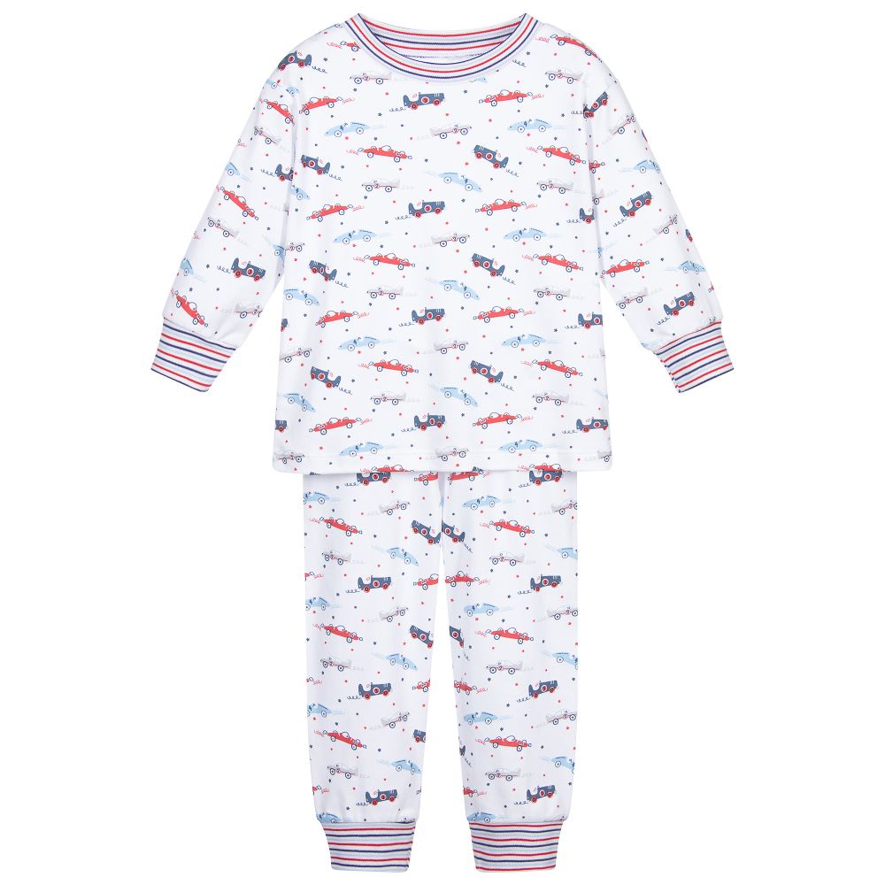 Kissy Kissy-Pima Cotton Racecar Pyjamas | Childrensalon Outlet
