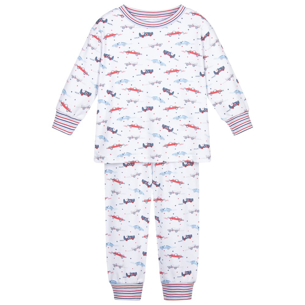 Kissy Kissy - Pima Cotton Racecar Pyjamas | Childrensalon