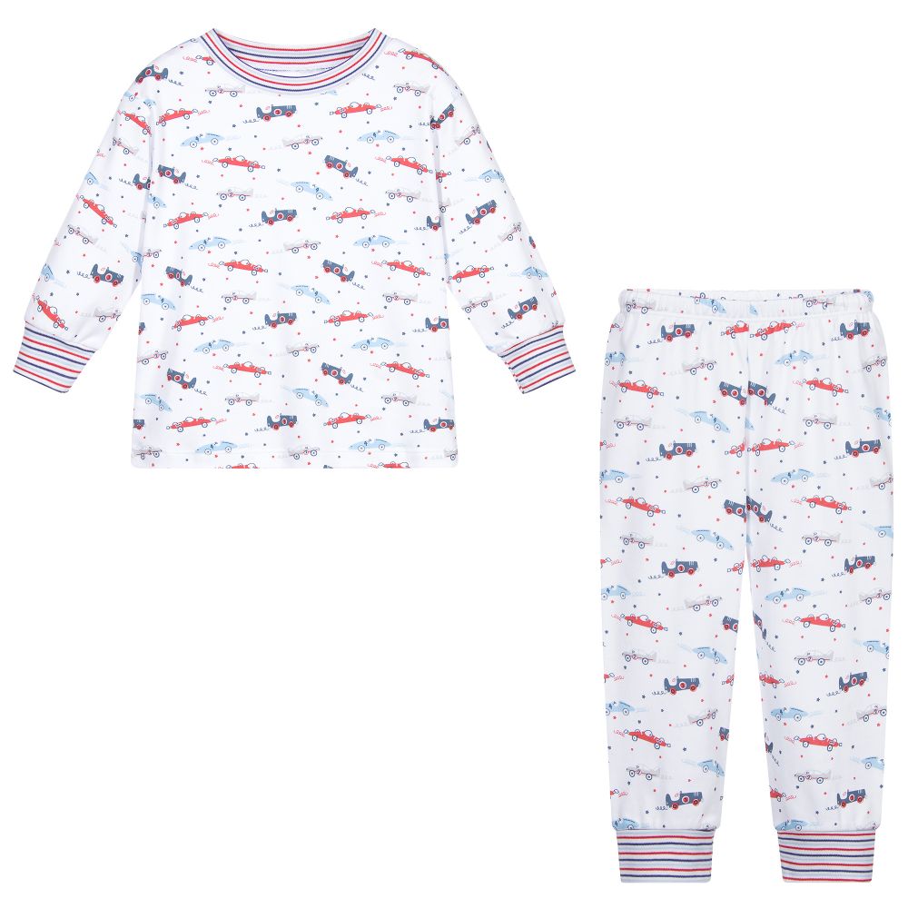 Kissy Kissy-Pima Cotton Racecar Pyjamas | Childrensalon Outlet
