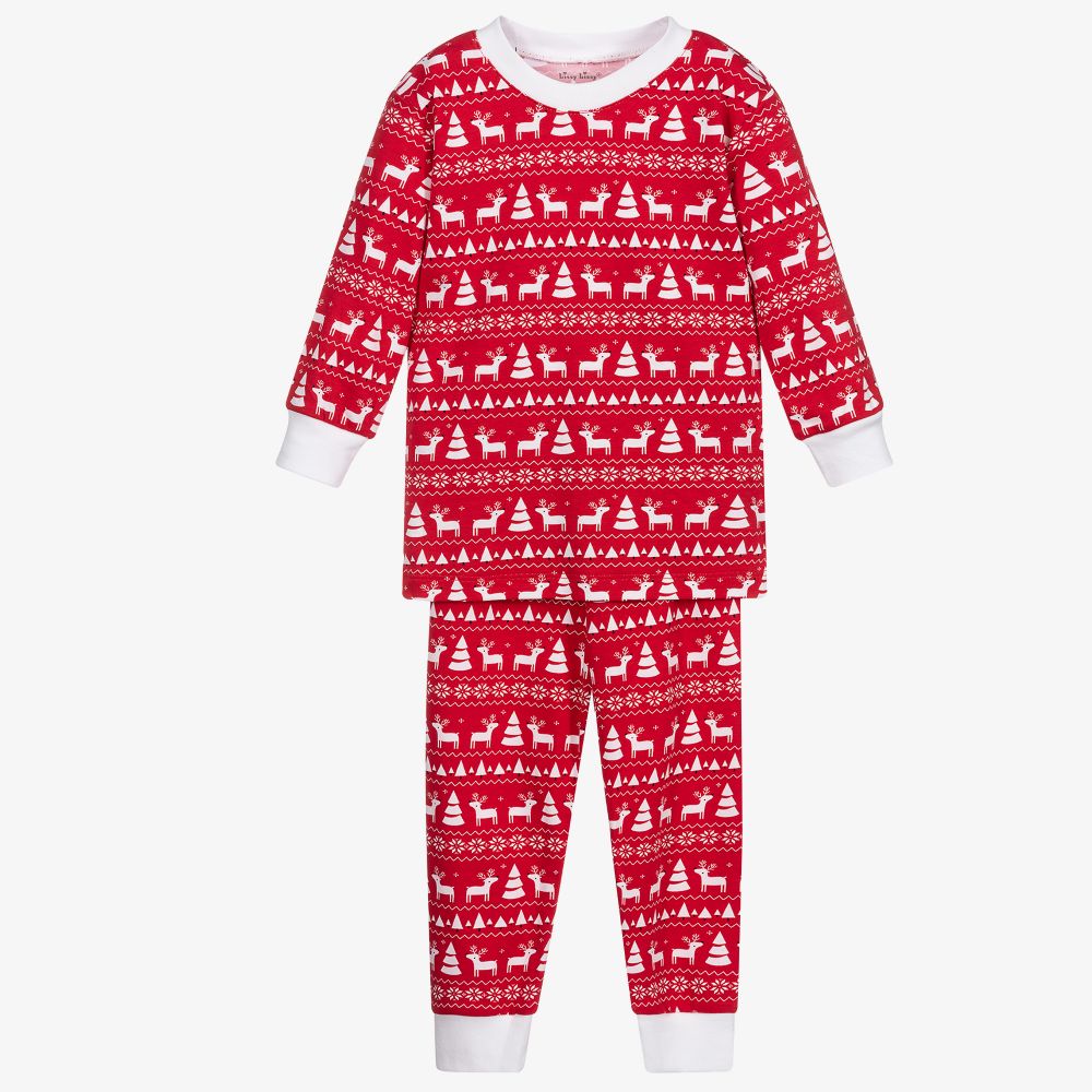 Kissy Kissy - Pima Cotton Reindeer Pyjamas | Childrensalon