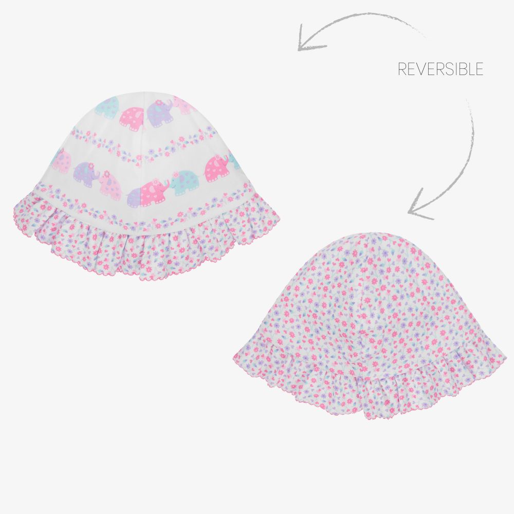 Kissy Kissy-Pima Cotton Reversible Hat | Childrensalon Outlet