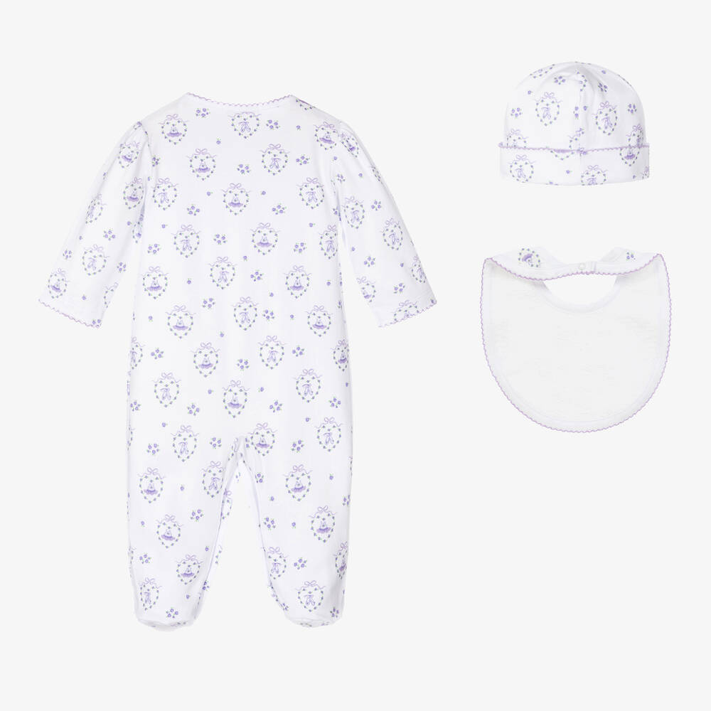 Kissy Kissy-Комплект с комбинезоном из хлопка пима с розовыми бутонами | Childrensalon Outlet