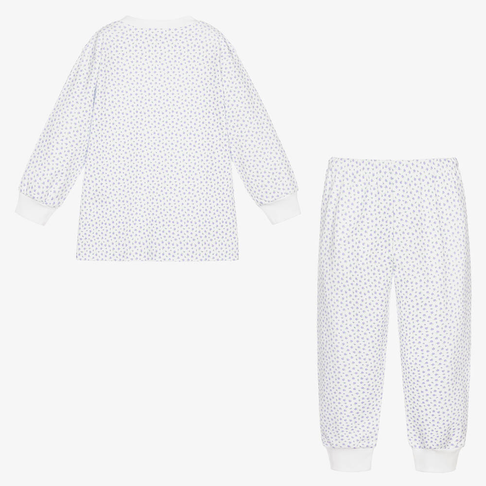 كيسي كيسي-بيجاما قطن بيما لون أبيض للبنات | Childrensalon Outlet