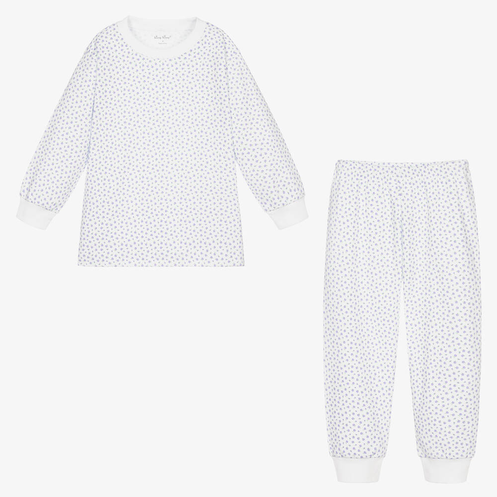 كيسي كيسي-بيجاما قطن بيما لون أبيض للبنات | Childrensalon Outlet