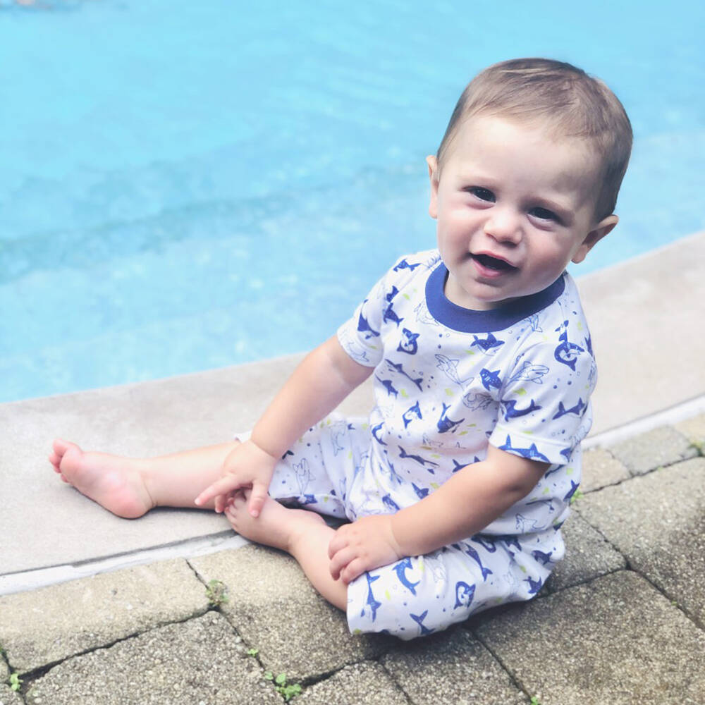 Kissy Kissy-Пижама из хлопка пима с акулами | Childrensalon Outlet