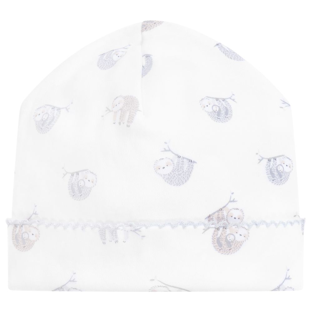 Kissy Kissy - Bonnet en coton Pima imprimé paresseux | Childrensalon