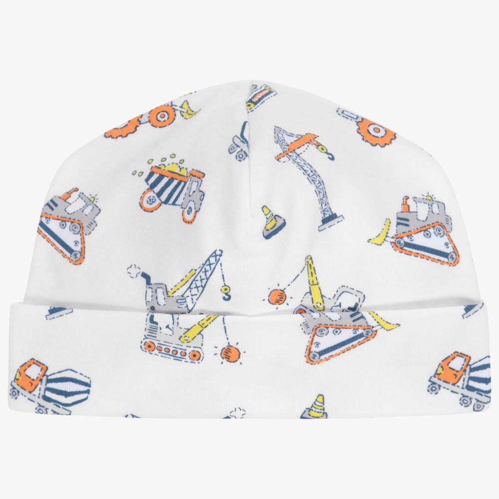 Kissy Kissy - Pima Cotton White Digger Hat | Childrensalon