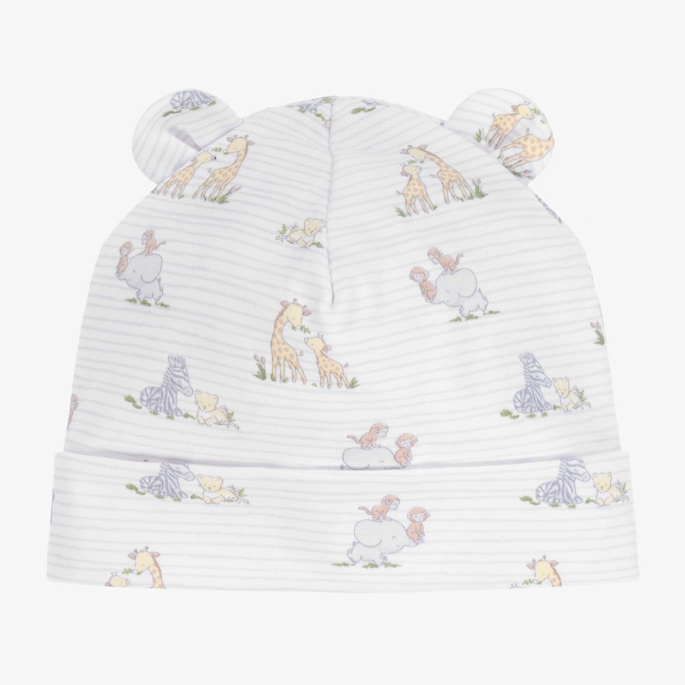 Kissy Kissy - Pima Cotton White Safari Hat | Childrensalon