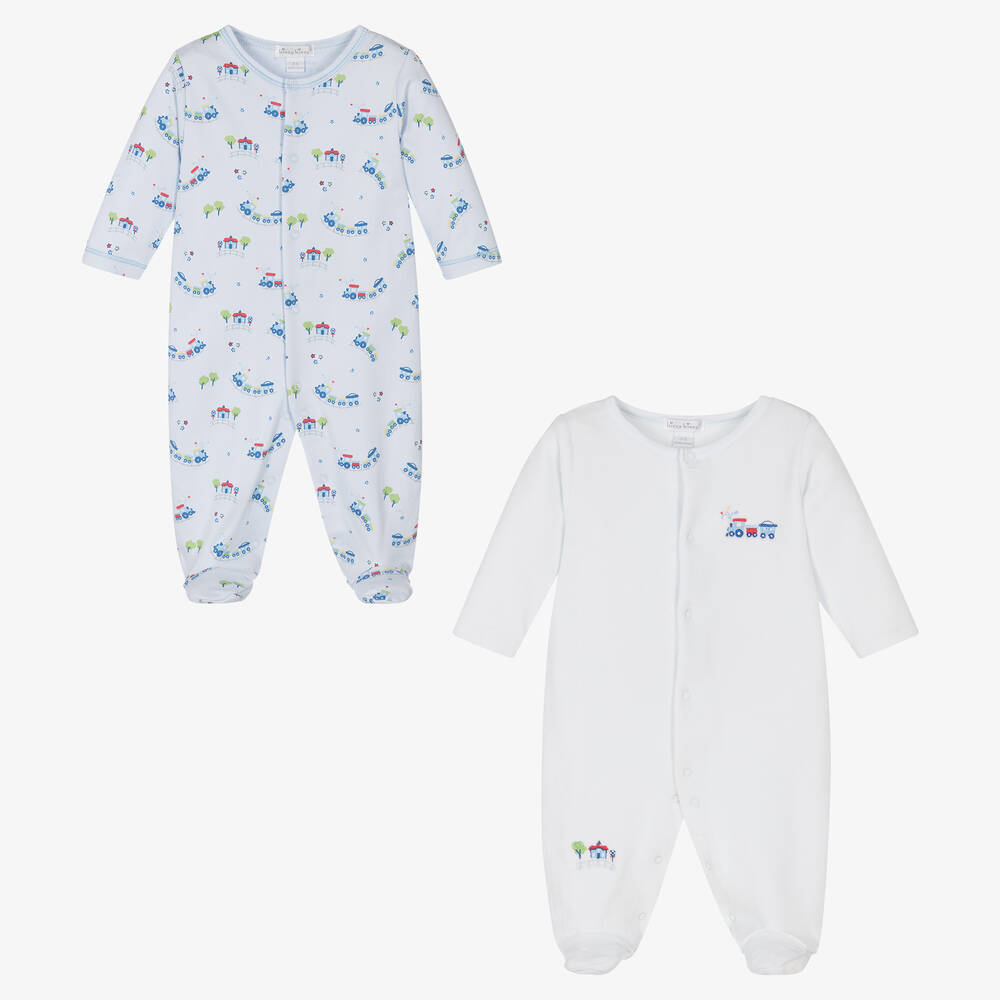 Kissy Kissy - Pima Rail Babygrows (2 Pack) | Childrensalon