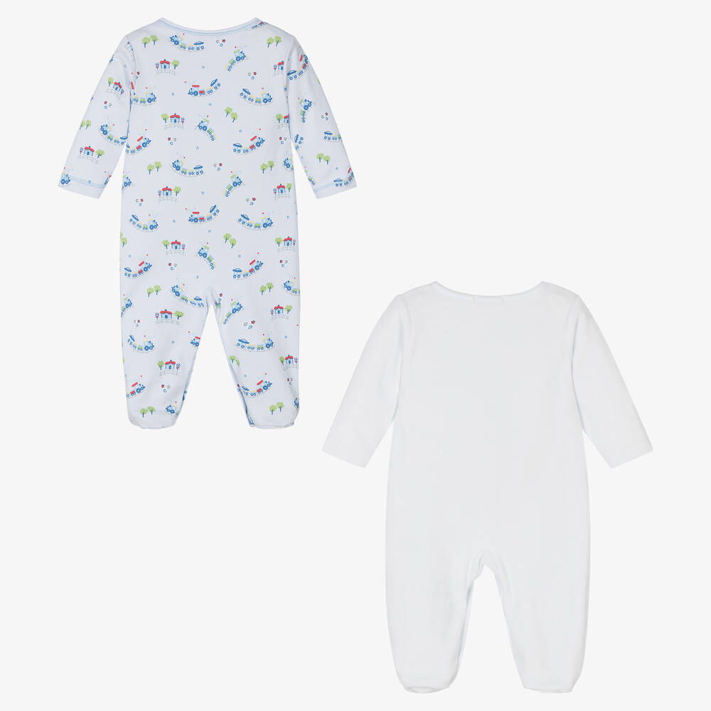 Kissy Kissy-Pima Rail Babygrows (2 Pack) | Childrensalon Outlet