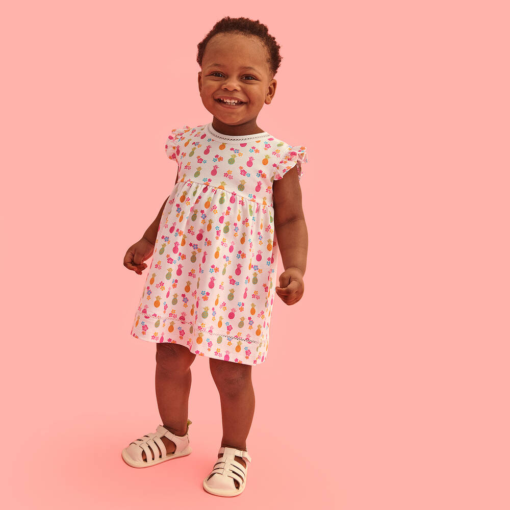 Kissy Kissy-Платье и трусики из хлопка пима с ананасами | Childrensalon Outlet