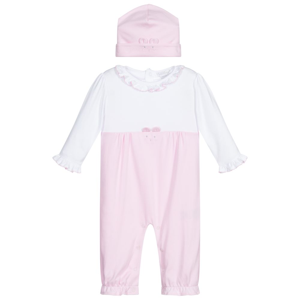 Kissy Kissy - Pink Babygrow & Hat Set | Childrensalon