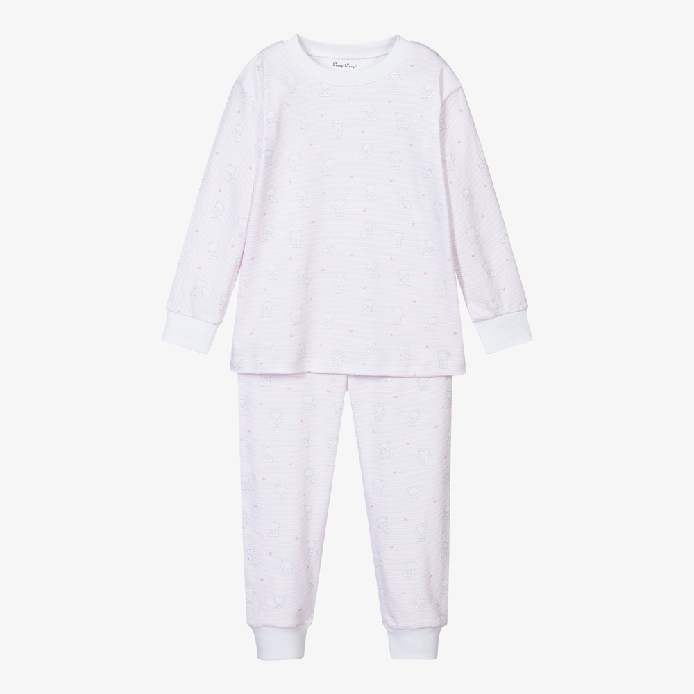 Kissy Kissy - Pink Bear Pima Cotton Pyjamas | Childrensalon