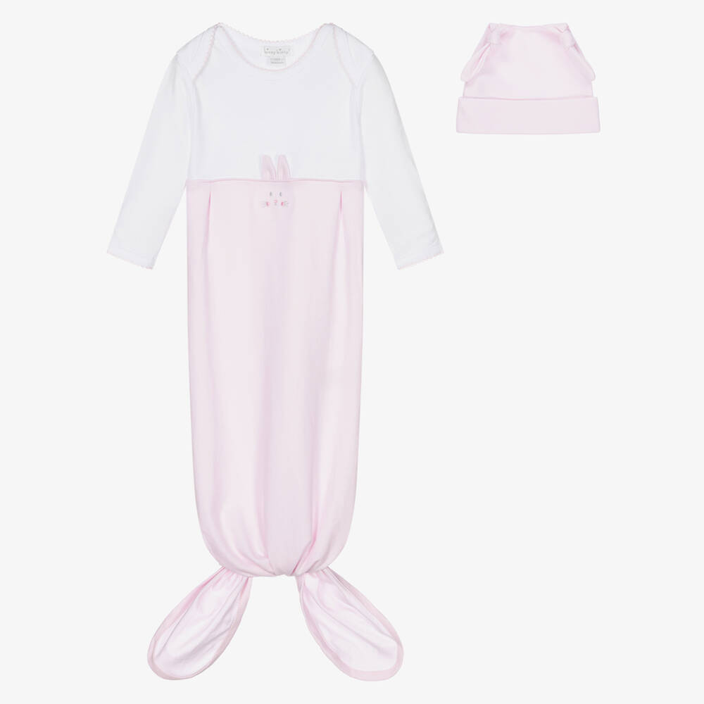 Kissy Kissy - Pink Bunny Day Gown & Hat Set | Childrensalon