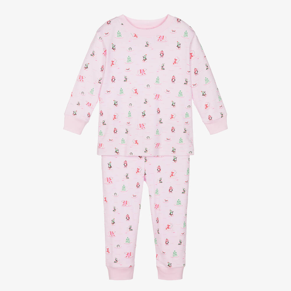 Kissy Kissy-Pink Cotton Penguins & Polar Bears Pyjamas | Childrensalon Outlet