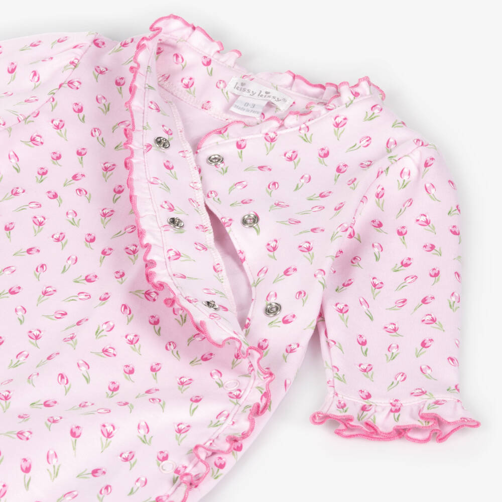 Kissy Kissy-Pink Cotton Tulip Dream Babygrow | Childrensalon Outlet