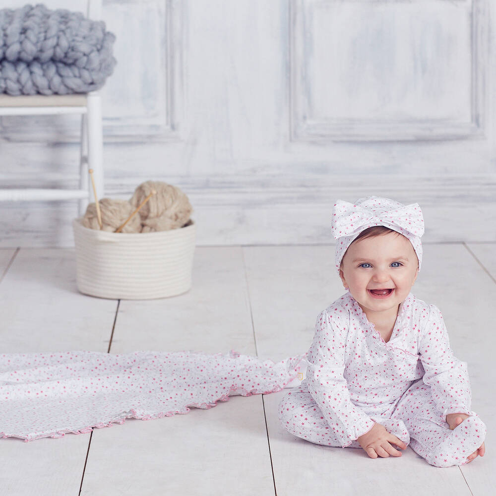 Kissy Kissy-Pink Floral Blanket (74cm) | Childrensalon Outlet