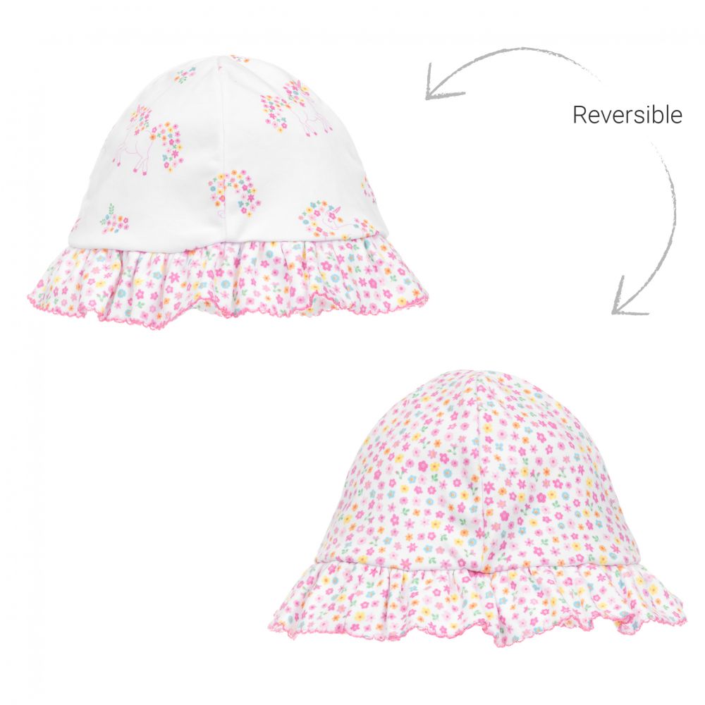 Kissy Kissy-Pink Garden Pima Cotton Hat | Childrensalon Outlet